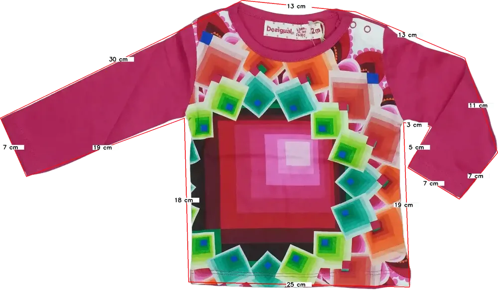 Rózsaszín Desigual Hosszú ujjú felső EU 80 / UK 9-12 hónap / US 12 hónap