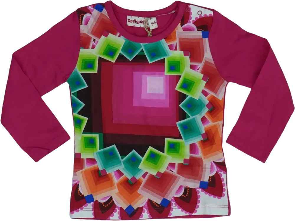 Rózsaszín Desigual Hosszú ujjú felső EU 92 / UK 2 év / US 2T
