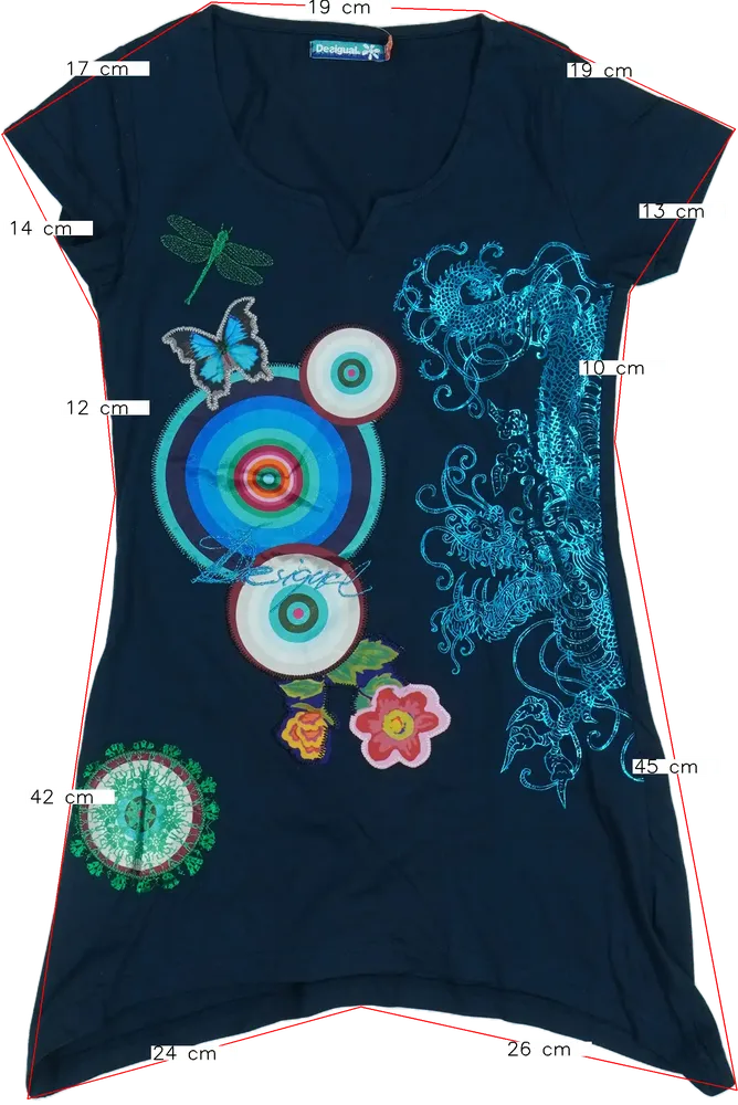 Zöld Desigual Tunika EU 164 / UK 14 év / US 14 év/XL