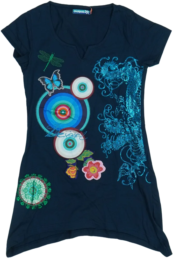 Zöld Desigual Tunika EU 164 / UK 14 év / US 14 év/XL