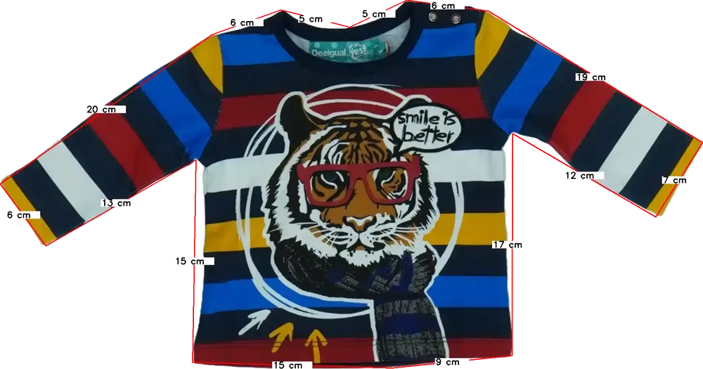 Többszínű Desigual Hosszú ujjú felső EU 62 / UK 0-3 hónap / US 0-3 hónap