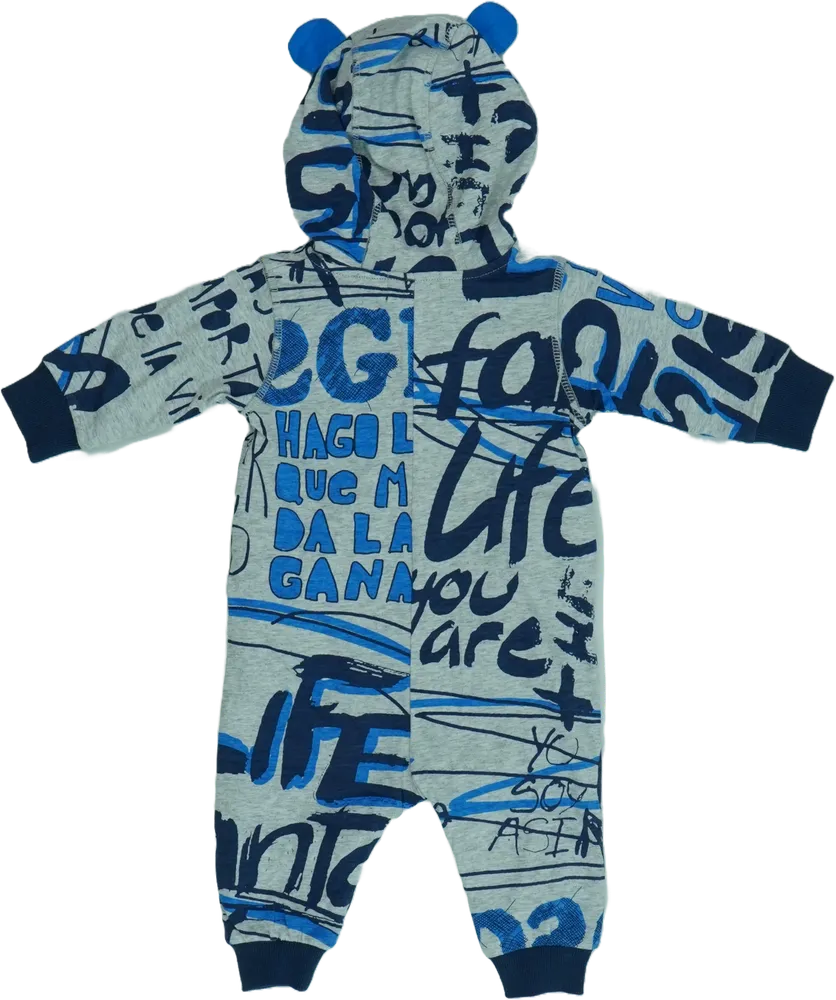 Szürke Desigual Hosszú ujjú rugdalózó EU 68 / UK 3-6 hónap / US 3-6 hónap