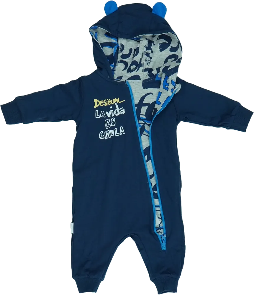 Szürke Desigual Hosszú ujjú rugdalózó EU 68 / UK 3-6 hónap / US 3-6 hónap