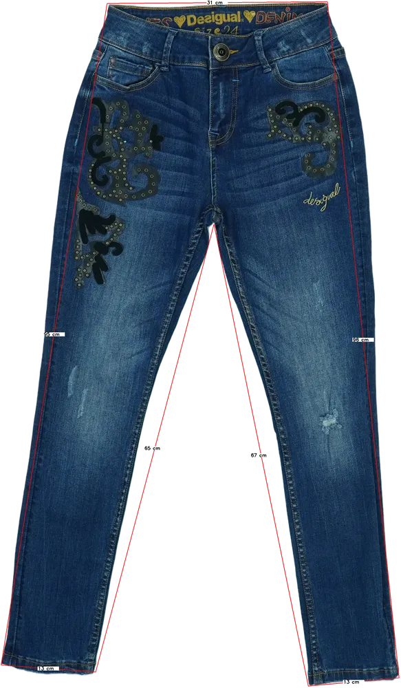 Kék Desigual Farmernadrág EU 24