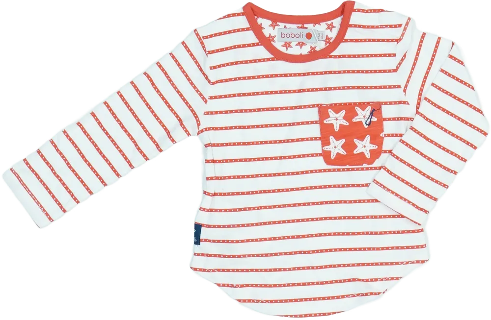 Piros Boboli Hosszú ujjú felső EU 80 / UK 9-12 hónap / US 12 hónap