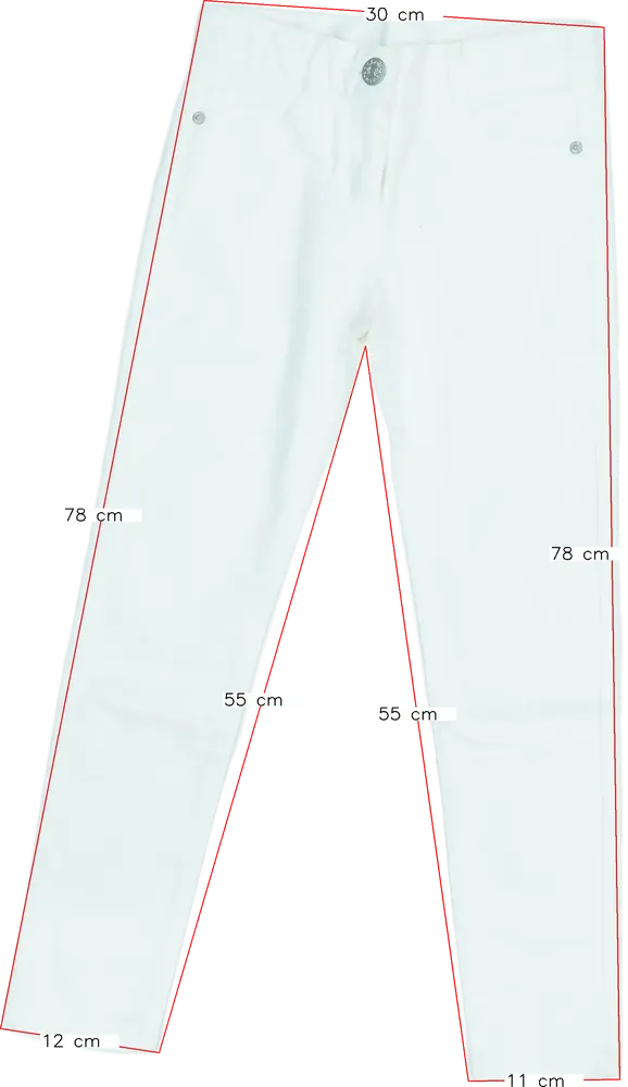 Fehér Boboli Farmernadrág EU 128 / UK 8 év / US 8 év/M