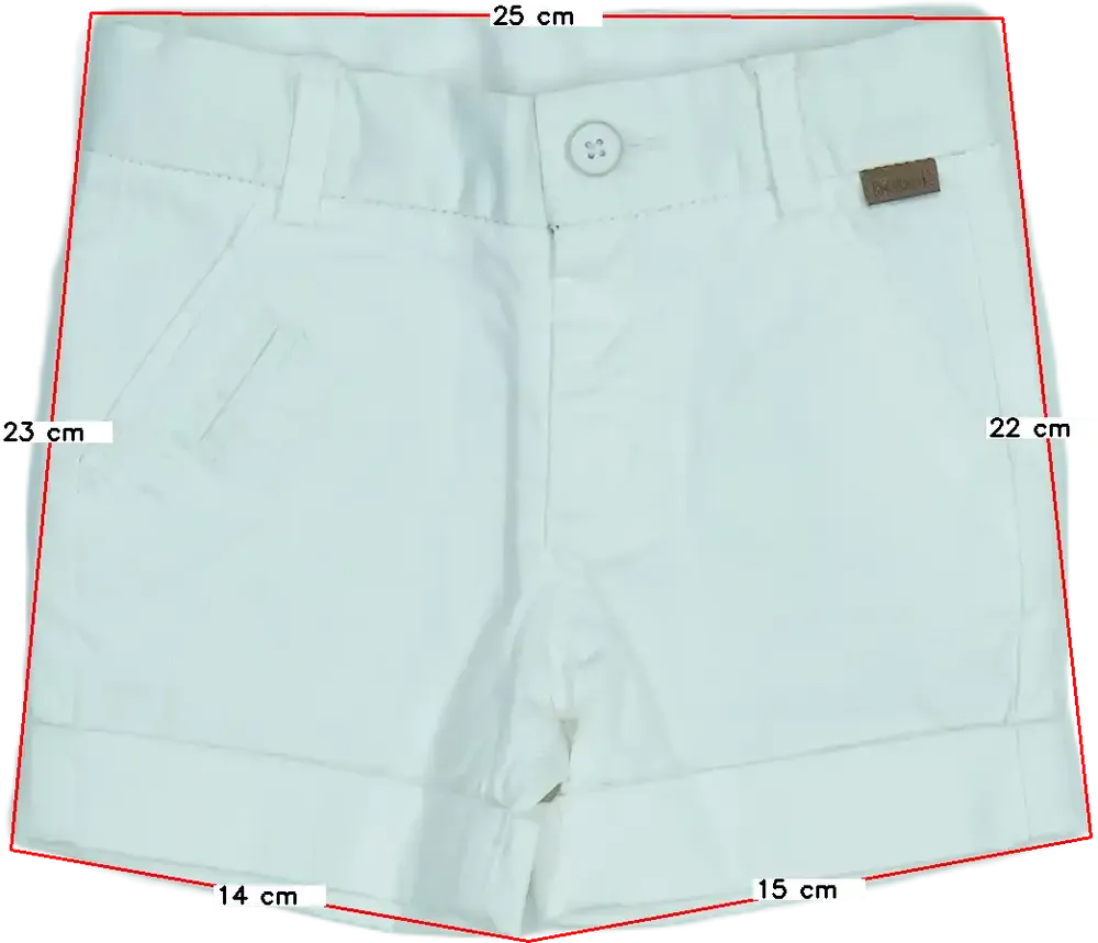 Fehér Boboli Rövidnadrág EU 80 / UK 9-12 hónap / US 12 hónap