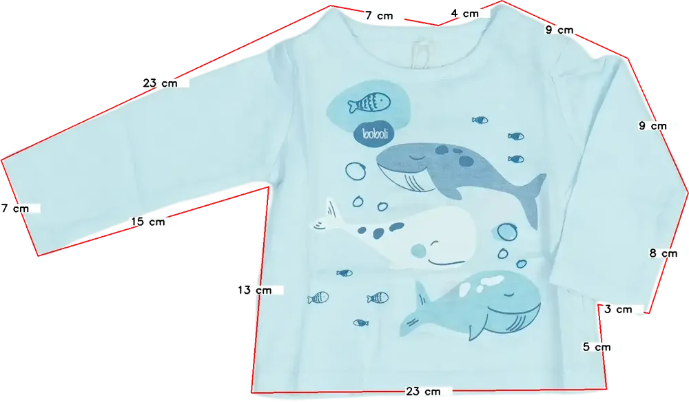 Kék Boboli Hosszú ujjú felső EU 56 / UK Újszülött / US Újszülött