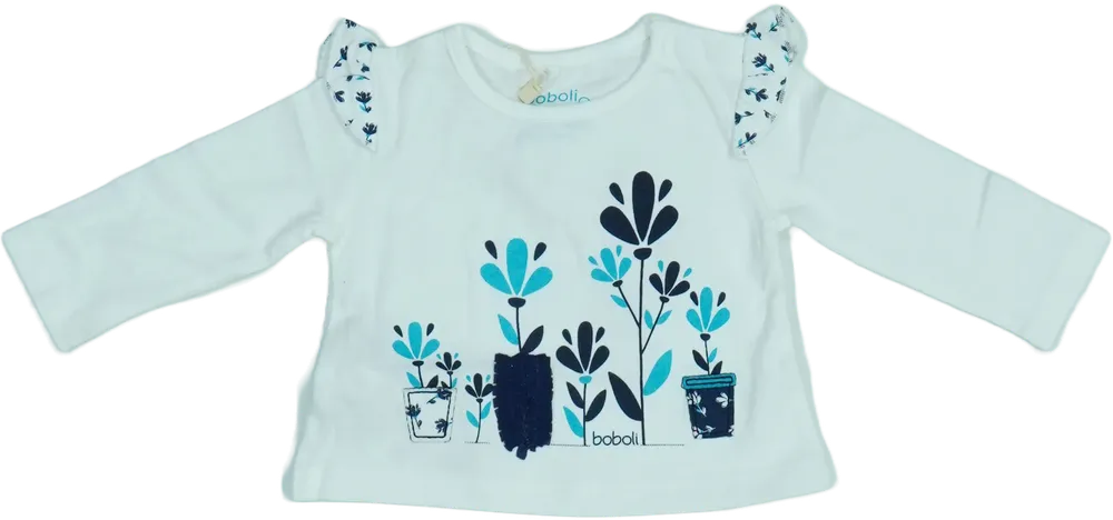 Fehér Boboli Hosszú ujjú felső EU 56 / UK Újszülött / US Újszülött