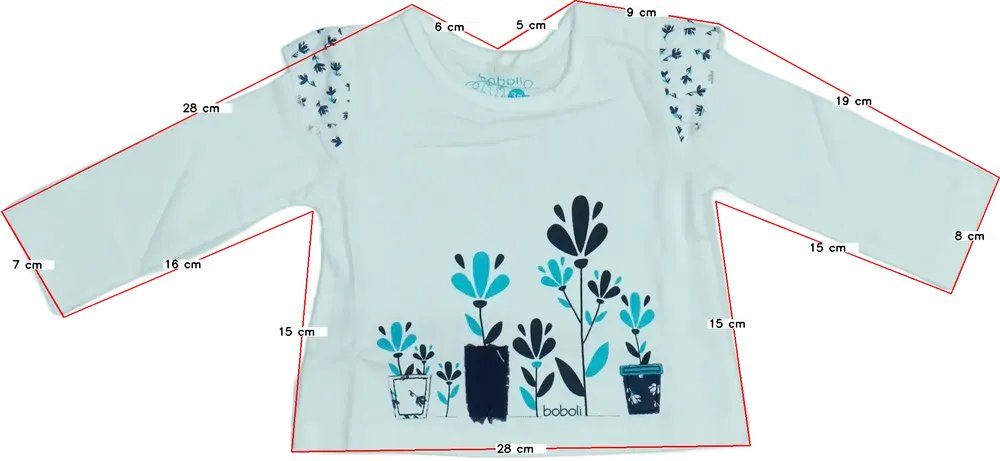 Fehér Boboli Hosszú ujjú felső EU 62 / UK 0-3 hónap / US 0-3 hónap