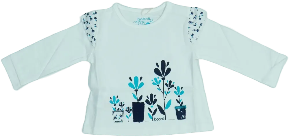 Fehér Boboli Hosszú ujjú felső EU 68 / UK 3-6 hónap / US 3-6 hónap