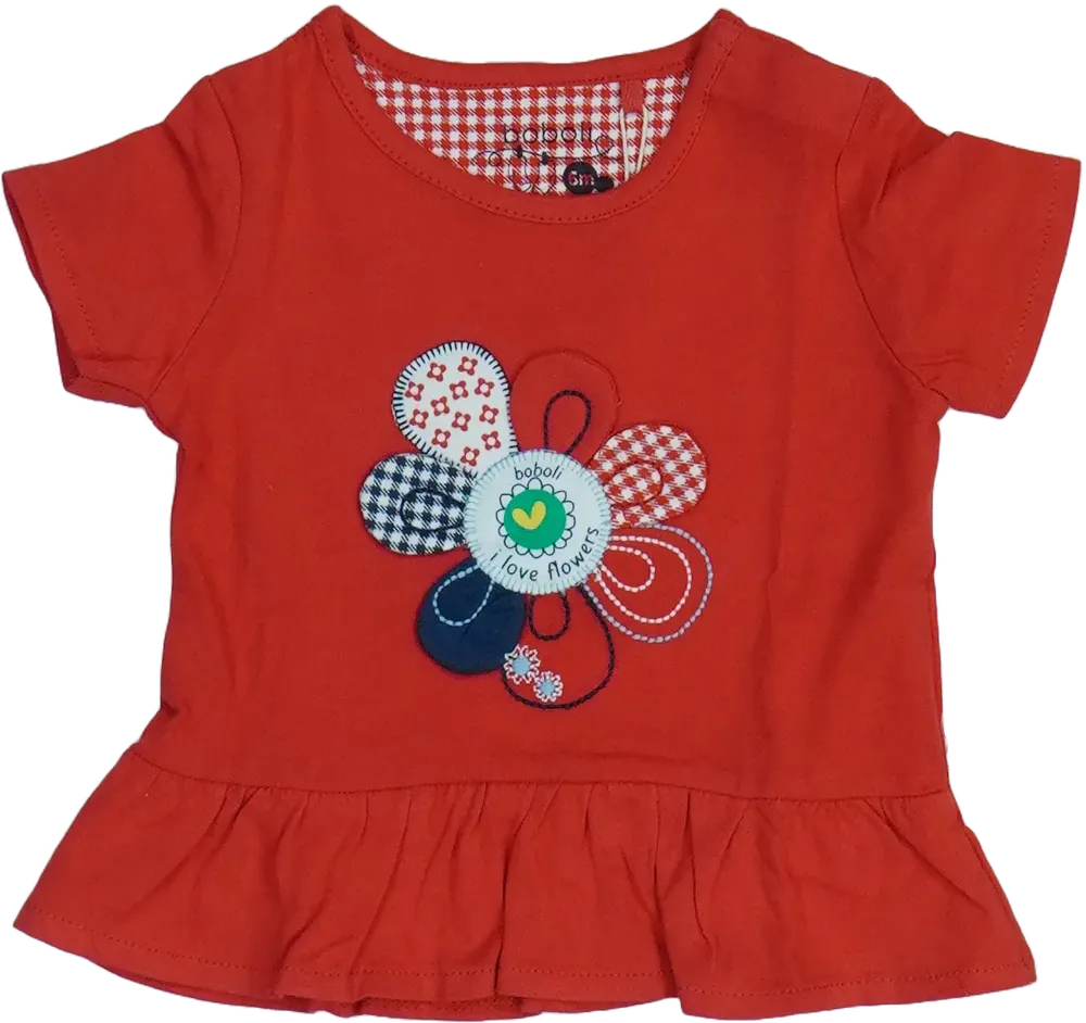 Piros Boboli Póló EU 68 / UK 3-6 hónap / US 3-6 hónap