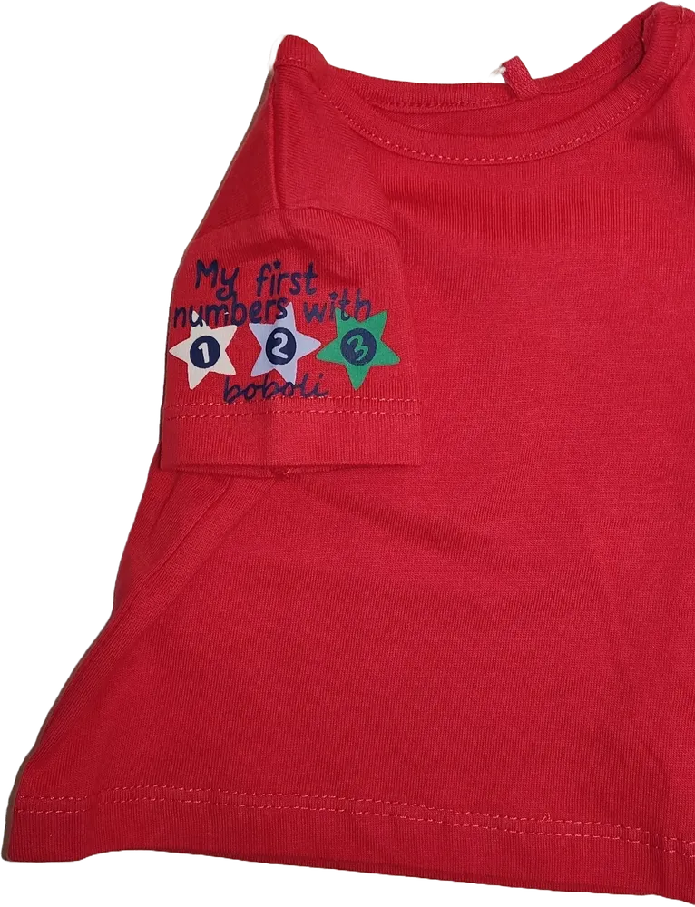 Piros Boboli Póló EU 56 / UK Újszülött / US Újszülött