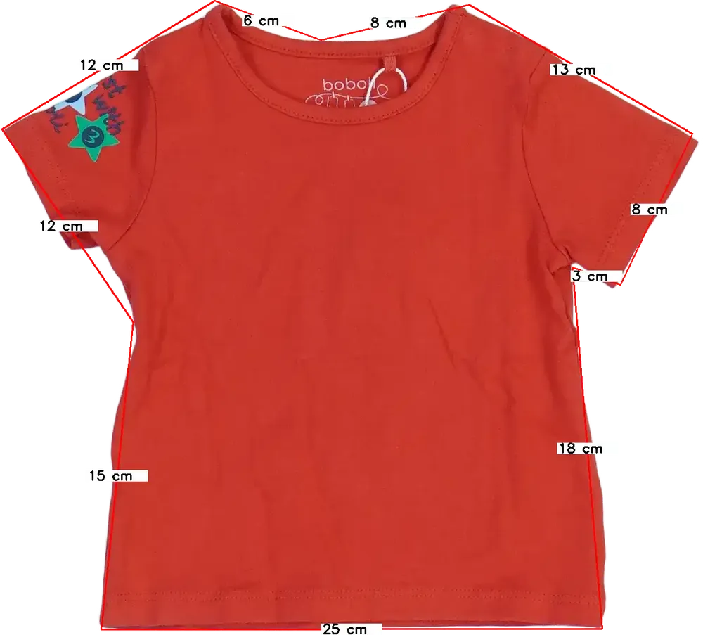 Piros Boboli Póló EU 74 / UK 6-9 hónap / US 6-9 hónap