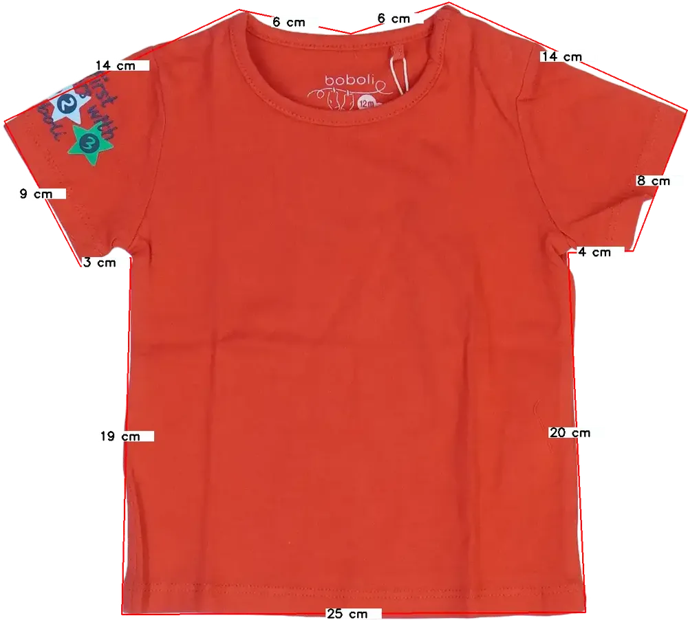 Piros Boboli Póló EU 80 / UK 9-12 hónap / US 12 hónap