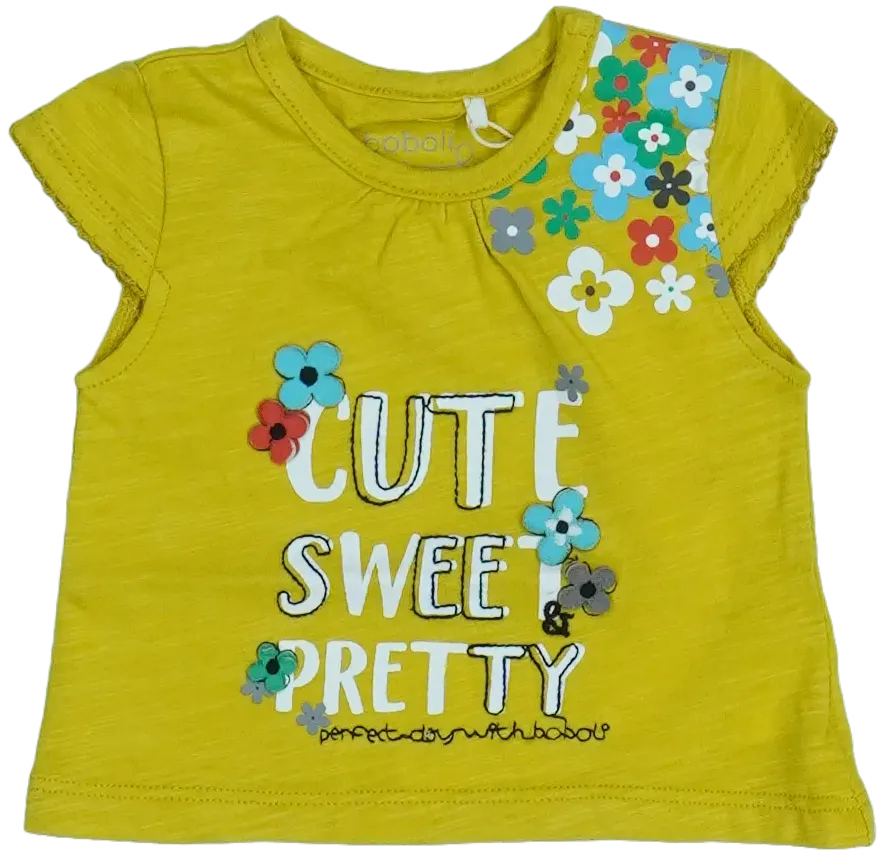 Sárga Boboli Póló EU 56 / UK Újszülött / US Újszülött