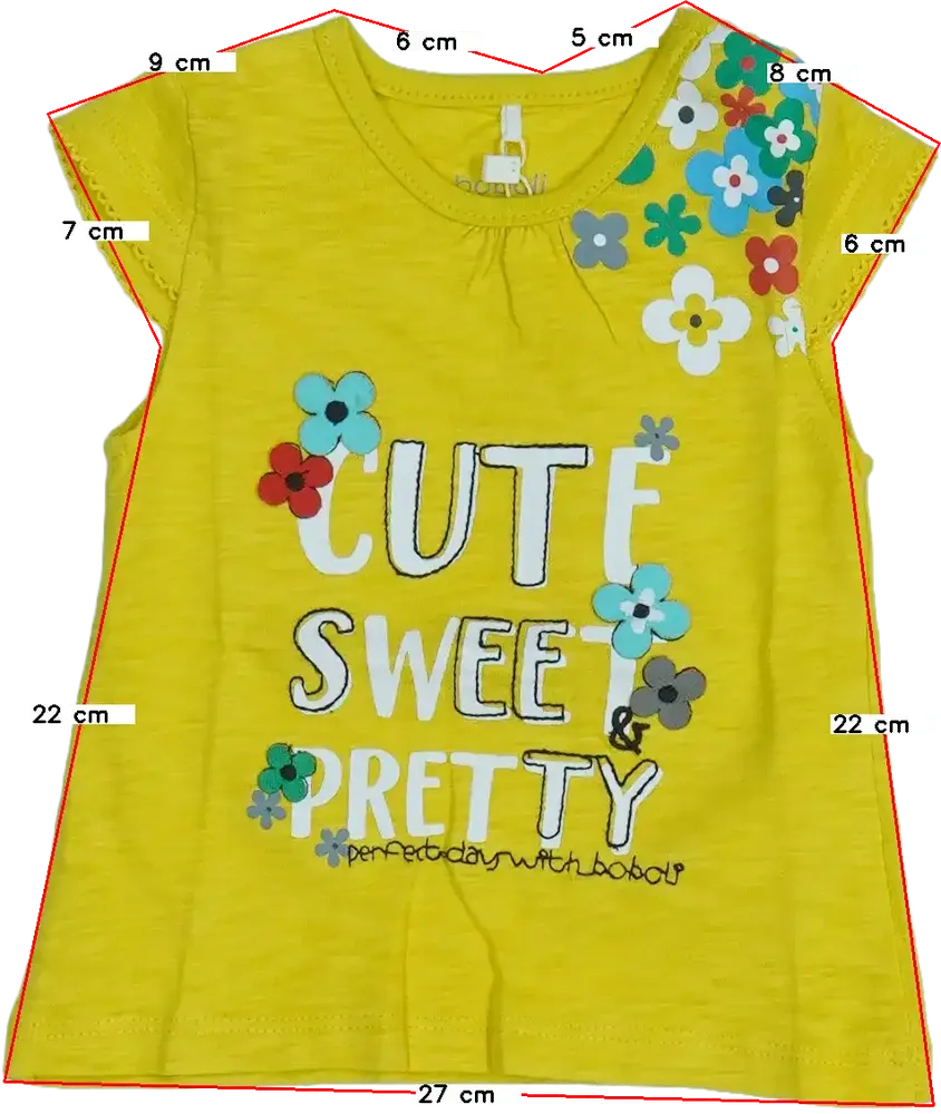 Sárga Boboli Póló EU 74 / UK 6-9 hónap / US 6-9 hónap
