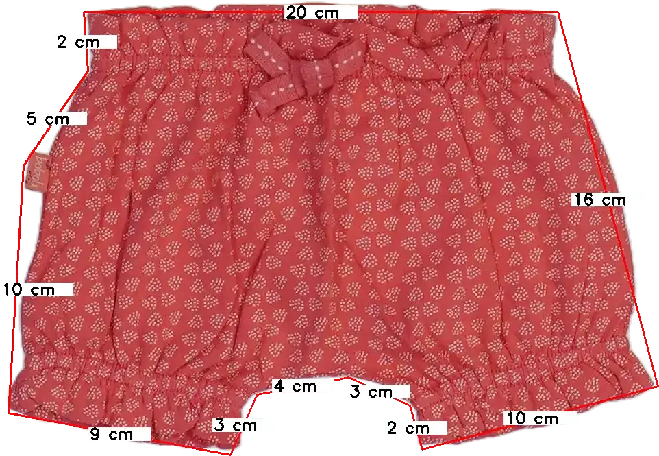 Piros Boboli Rövidnadrág EU 62 / UK 0-3 hónap / US 0-3 hónap