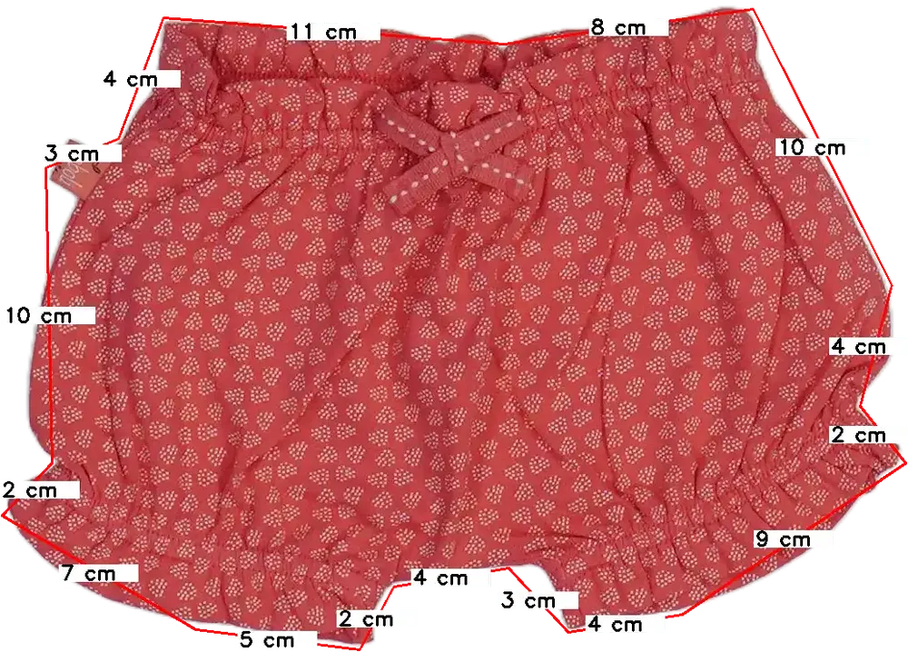 Piros Boboli Rövidnadrág EU 74 / UK 6-9 hónap / US 6-9 hónap