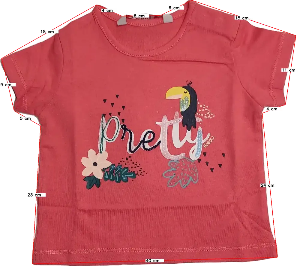 Rózsaszín Boboli Póló EU 68 / UK 3-6 hónap / US 3-6 hónap