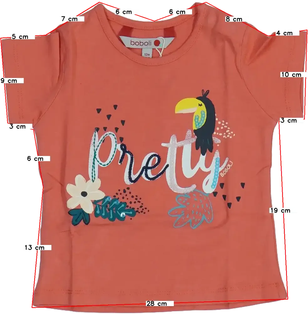 Rózsaszín Boboli Póló EU 80 / UK 9-12 hónap / US 12 hónap