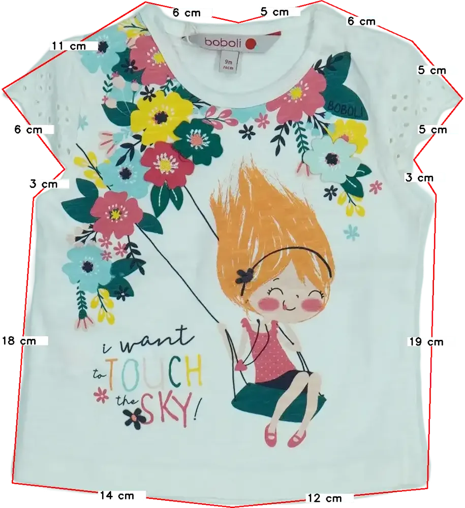 Fehér Boboli Póló EU 74 / UK 6-9 hónap / US 6-9 hónap