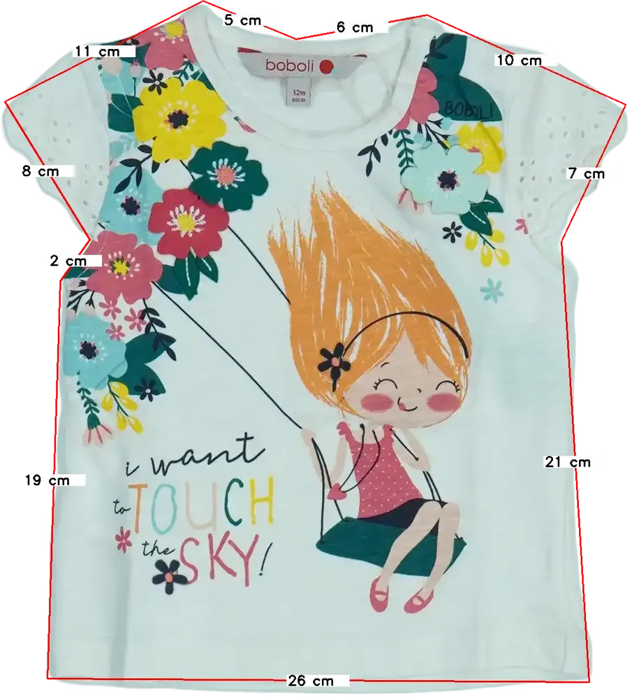 Fehér Boboli Póló EU 80 / UK 9-12 hónap / US 12 hónap