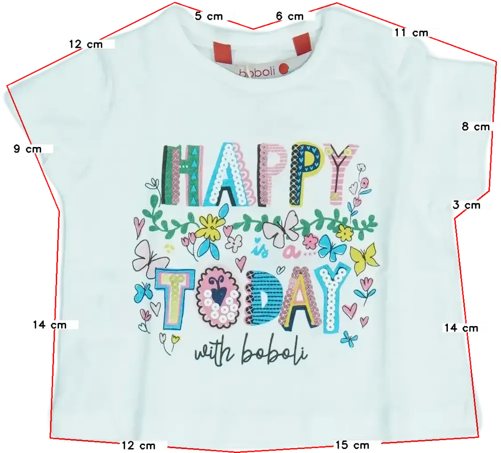 Fehér Boboli Póló EU 68 / UK 3-6 hónap / US 3-6 hónap