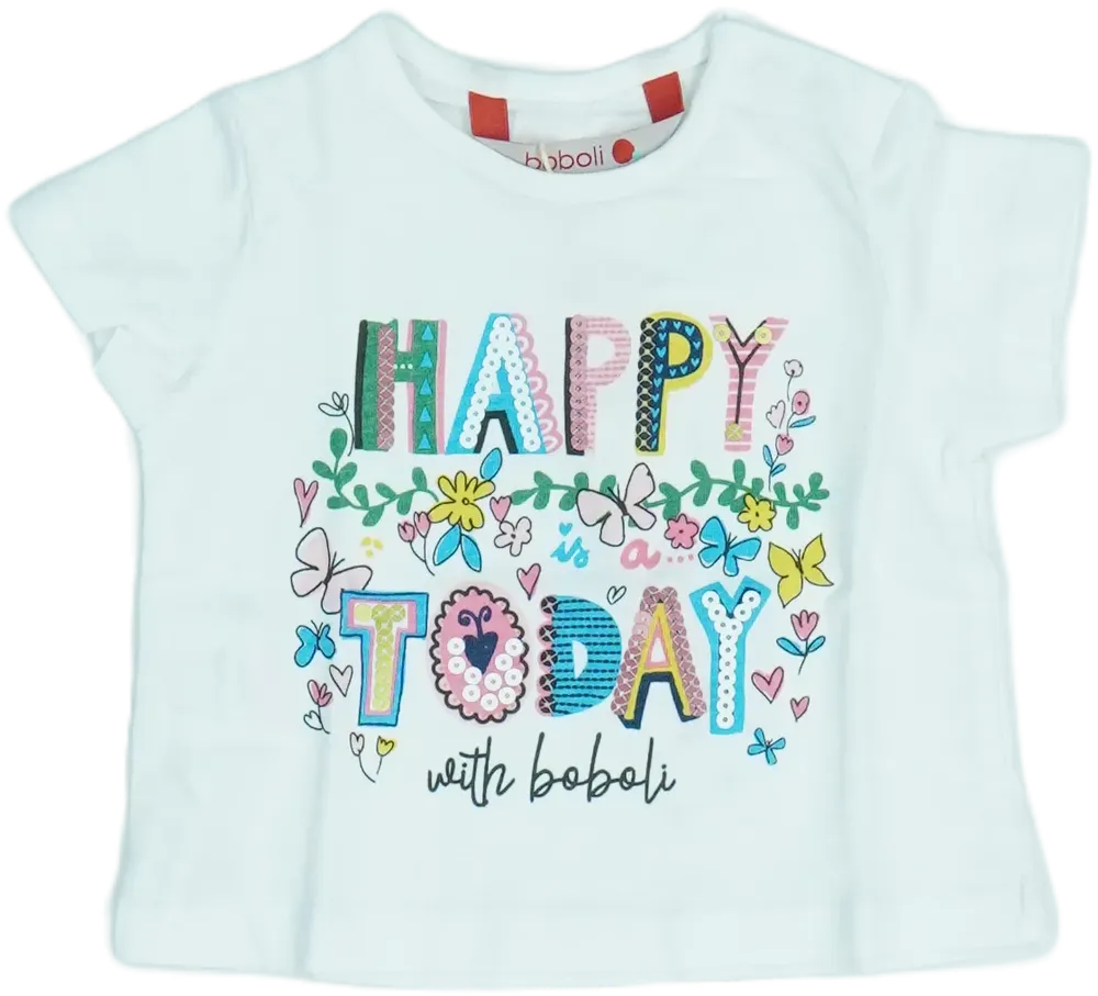 Fehér Boboli Póló EU 68 / UK 3-6 hónap / US 3-6 hónap