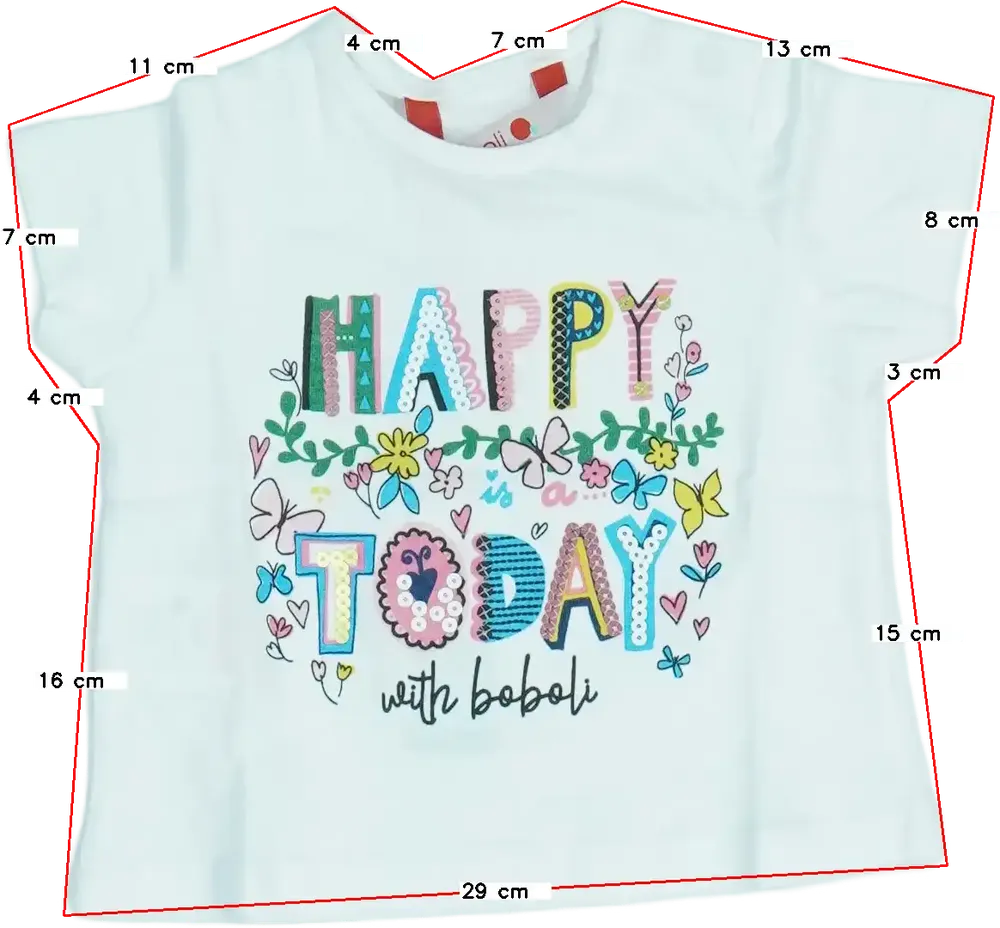 Fehér Boboli Póló EU 74 / UK 6-9 hónap / US 6-9 hónap