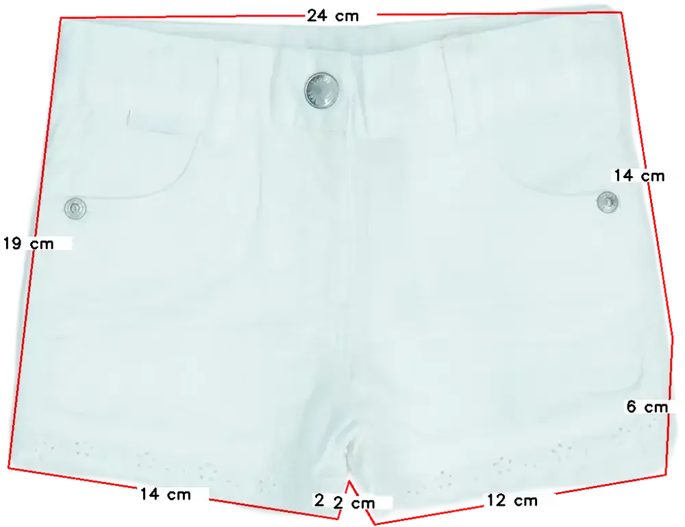 Fehér Boboli Rövidnadrág EU 80 / UK 9-12 hónap / US 12 hónap