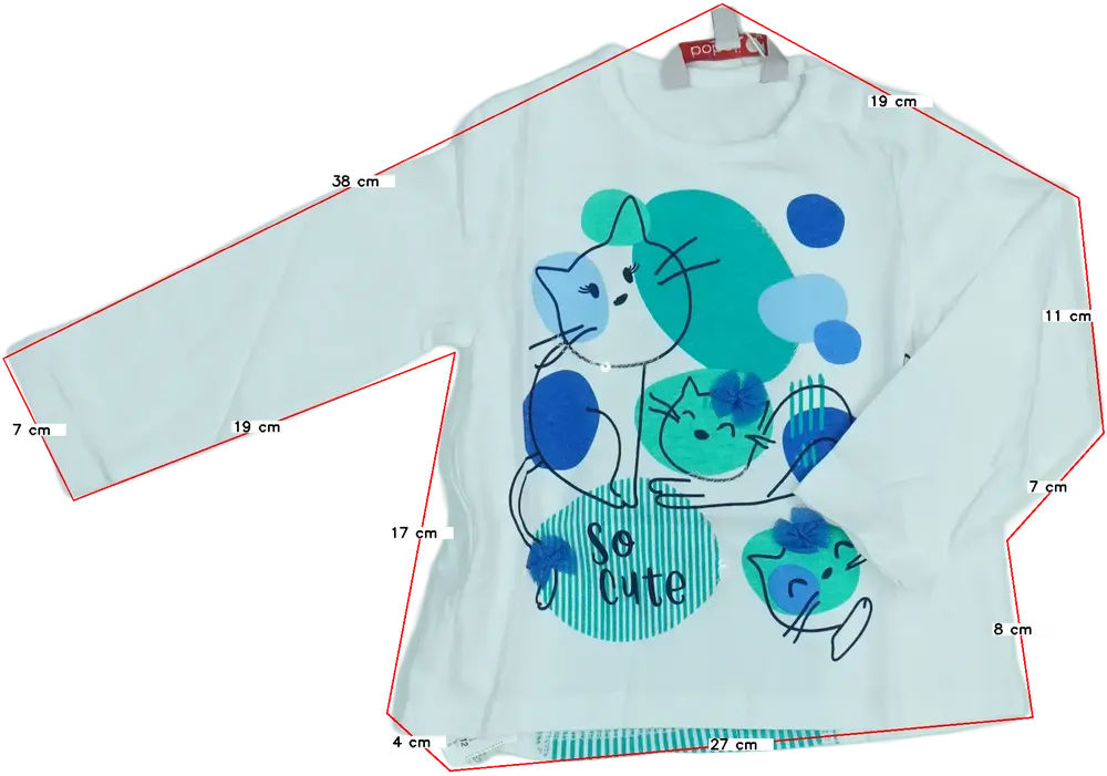 Fehér Boboli Hosszú ujjú felső EU 80 / UK 9-12 hónap / US 12 hónap