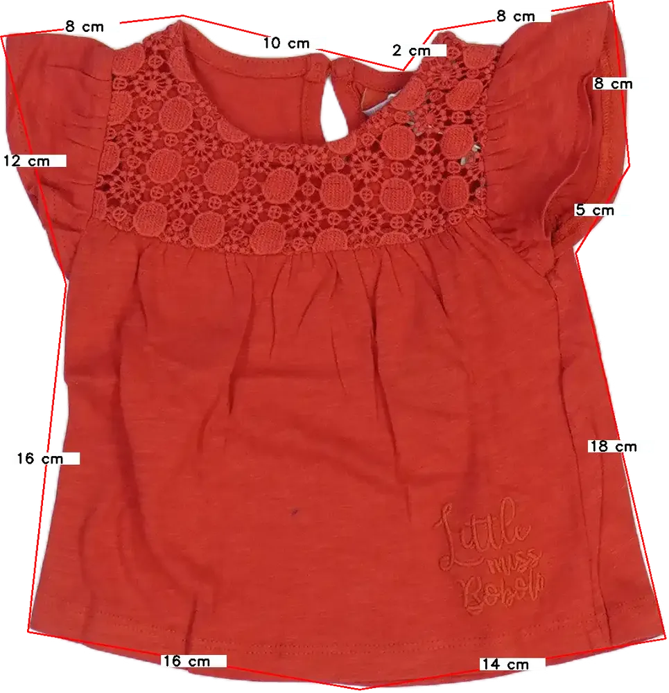 Piros Boboli Tunika EU 74 / UK 6-9 hónap / US 6-9 hónap