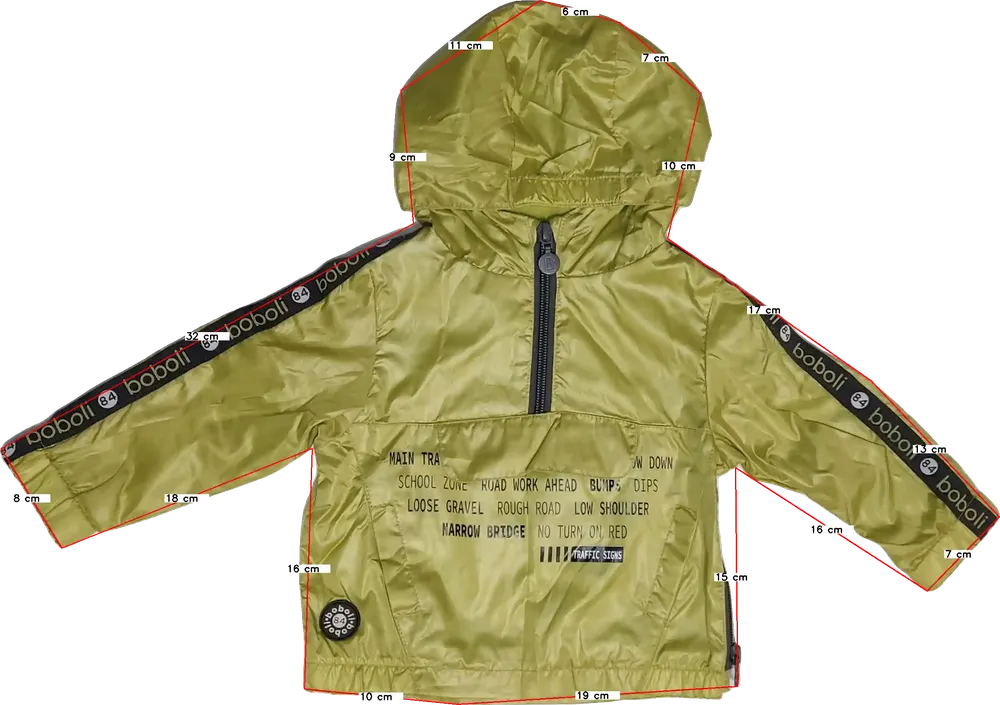 Zöld Boboli Széldzseki EU 74 / UK 6-9 hónap / US 6-9 hónap