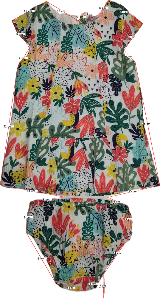 Multicoloured Boboli 2-piece set - Dress EU 86 / UK 12-18 months / US 18 months