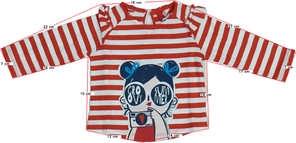 Fehér Boboli Hosszú ujjú felső EU 68 / UK 3-6 hónap / US 3-6 hónap