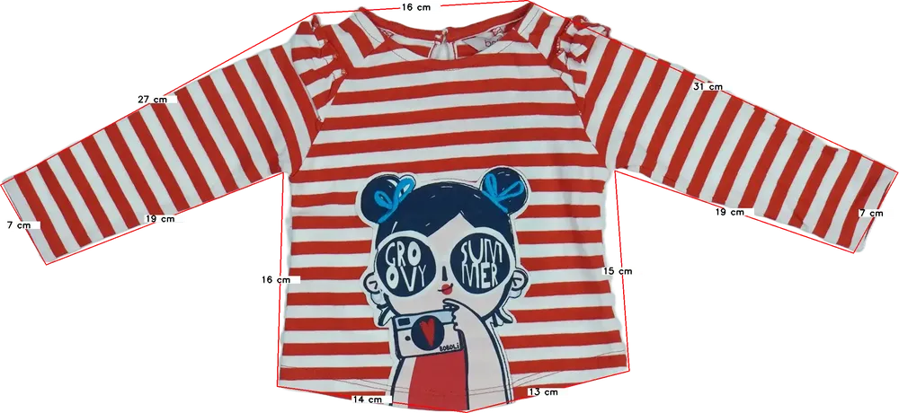 Fehér Boboli Hosszú ujjú felső EU 74 / UK 6-9 hónap / US 6-9 hónap