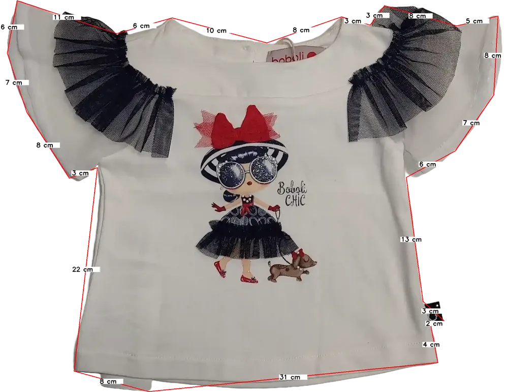 Fehér Boboli Póló EU 62 / UK 0-3 hónap / US 0-3 hónap