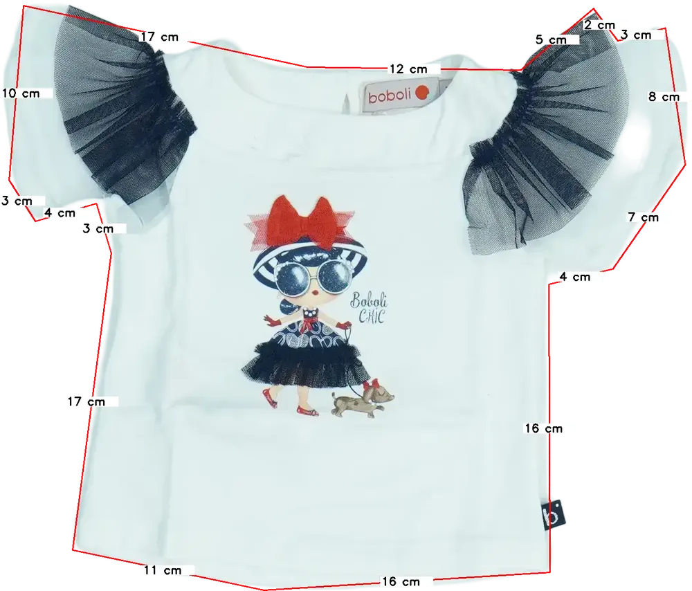 Fehér Boboli Póló EU 74 / UK 6-9 hónap / US 6-9 hónap