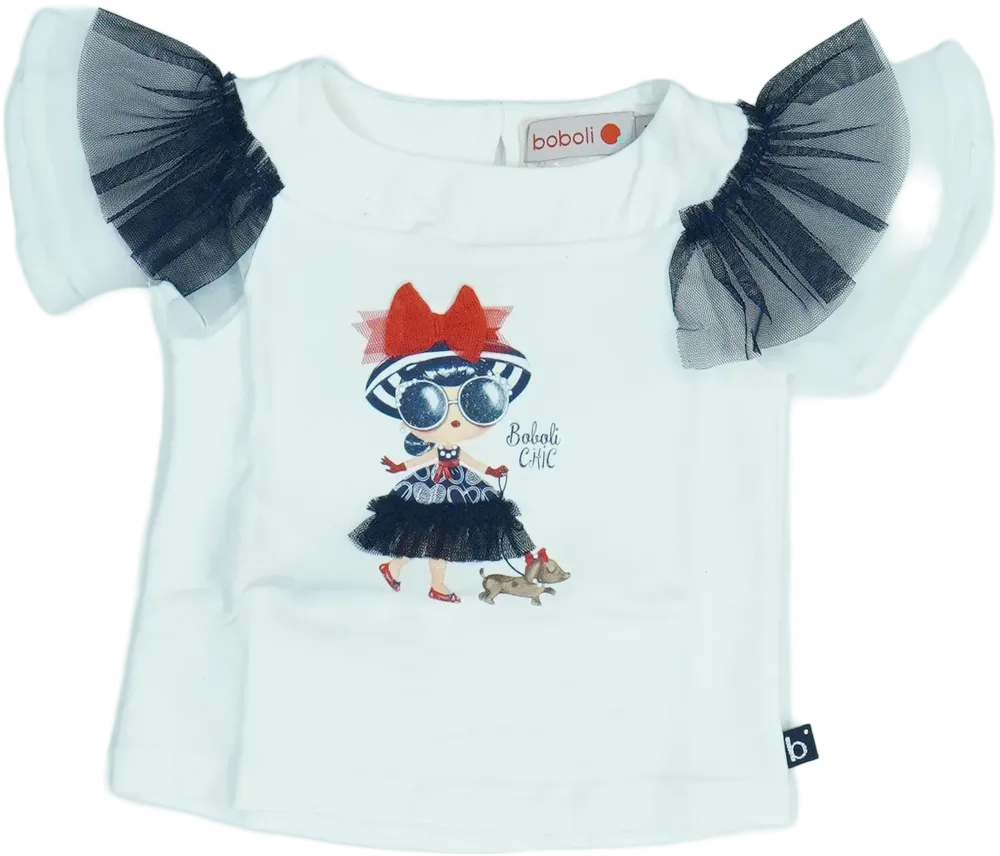 Fehér Boboli Póló EU 74 / UK 6-9 hónap / US 6-9 hónap