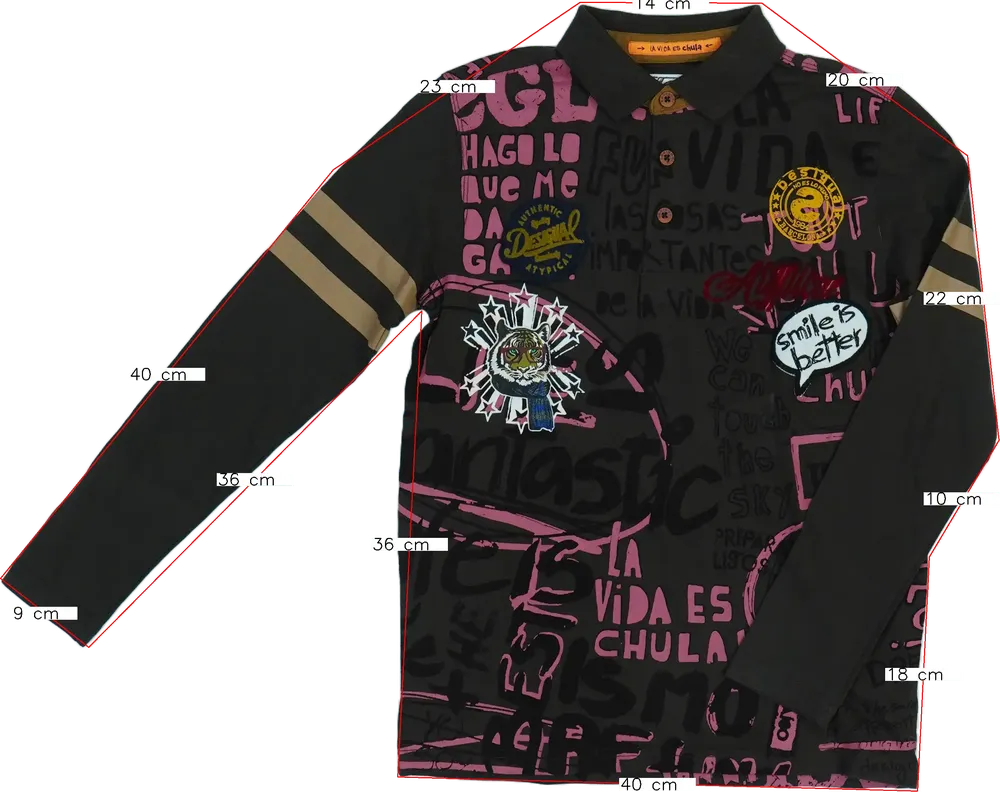 Barna Desigual Hosszú ujjú felső EU 140 / UK 10 év / US 10 év/L