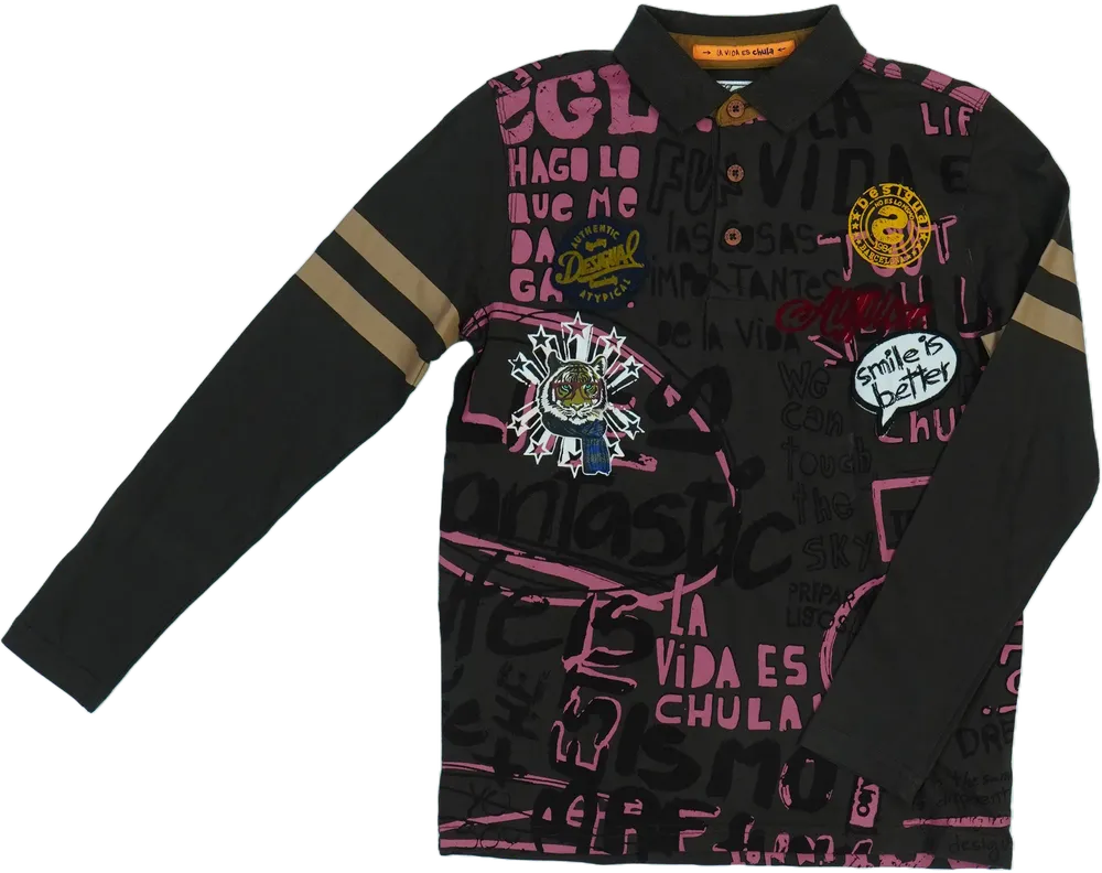 Barna Desigual Hosszú ujjú felső EU 140 / UK 10 év / US 10 év/L