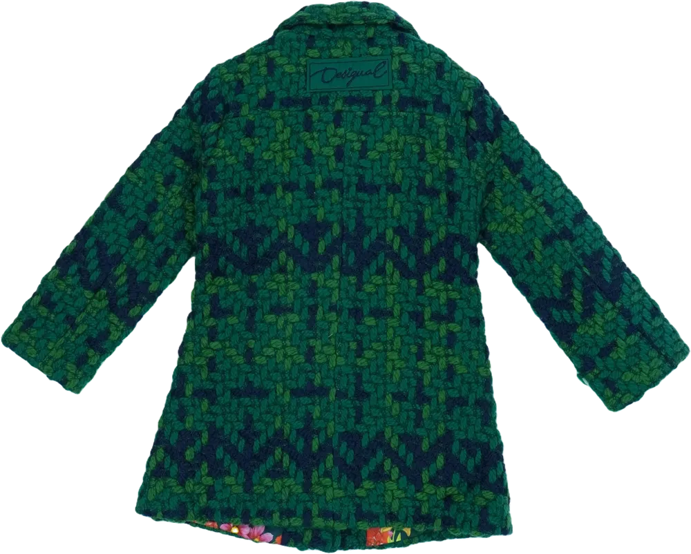 Zöld Desigual Átmeneti kabát EU 104 / UK 4 év / US 4T/XS