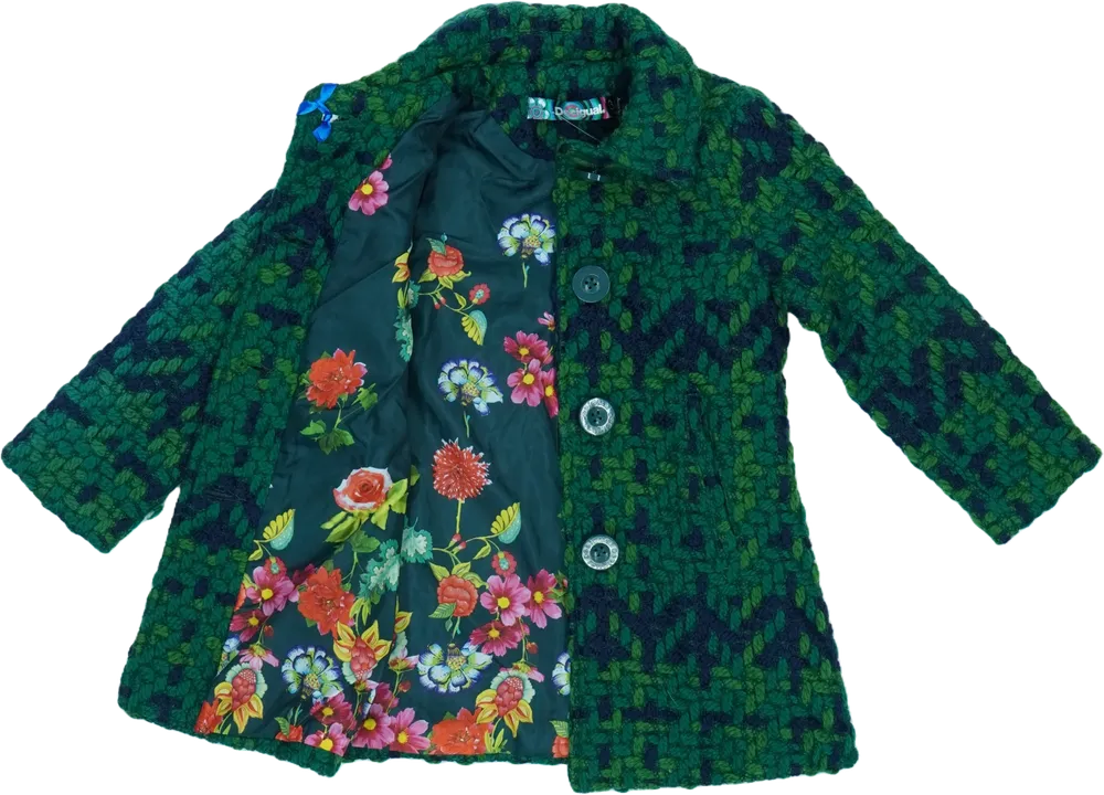 Zöld Desigual Átmeneti kabát EU 104 / UK 4 év / US 4T/XS