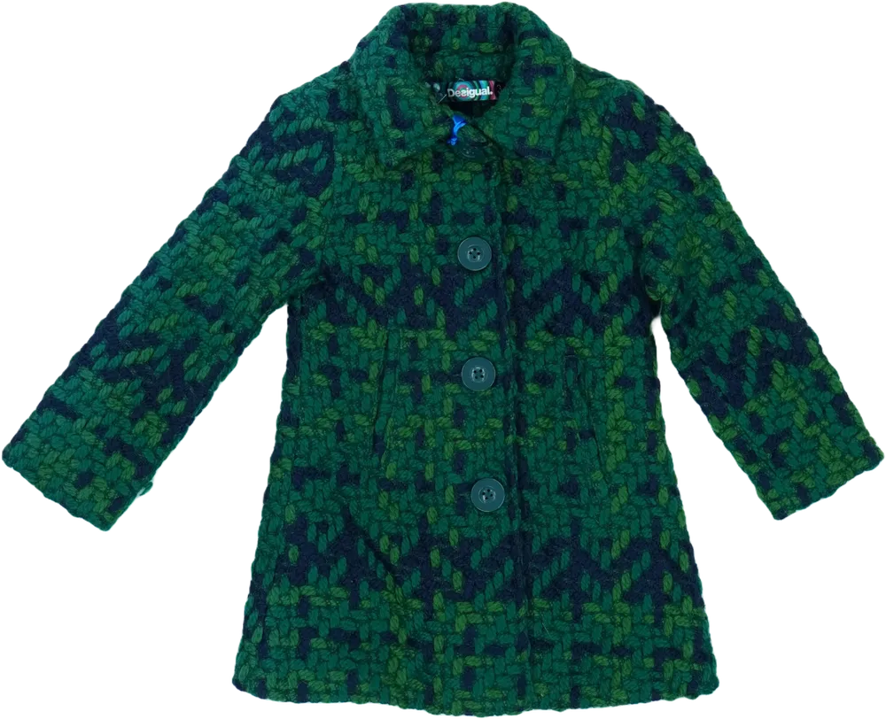 Zöld Desigual Átmeneti kabát EU 104 / UK 4 év / US 4T/XS