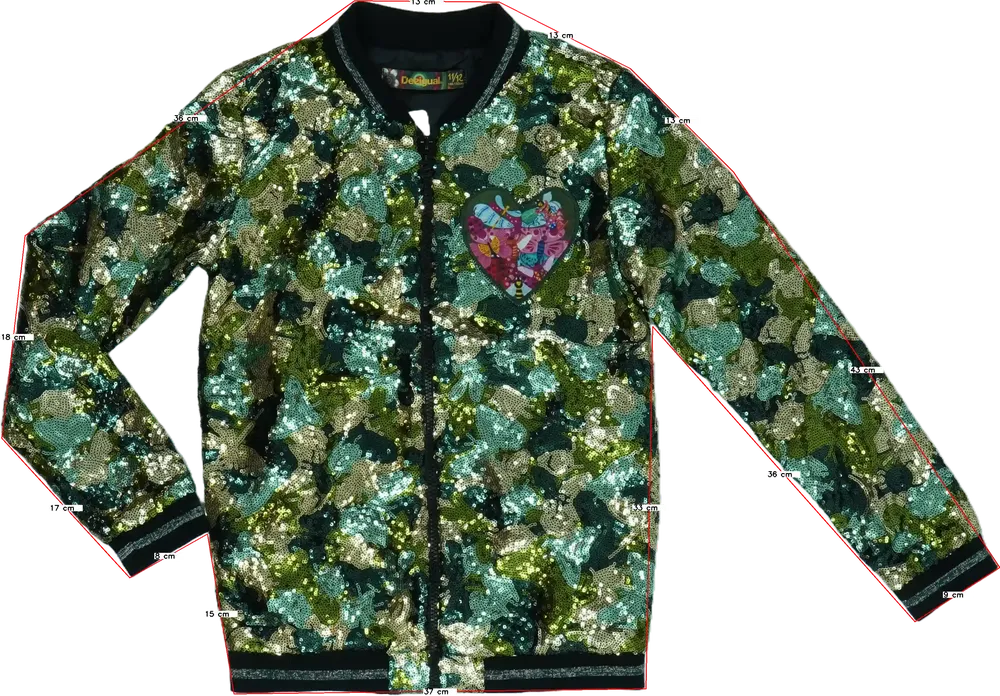 Zöld Desigual Átmeneti kabát EU 152 / UK 12 év / US 12 év/L