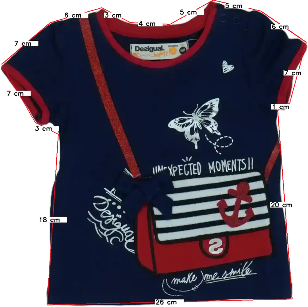 Kék Desigual Póló EU 68 / UK 3-6 hónap / US 3-6 hónap