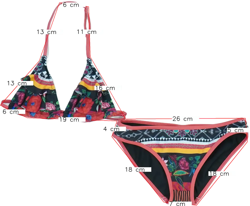 Fekete Desigual Bikini EU 128 / UK 8 év / US 8 év/M