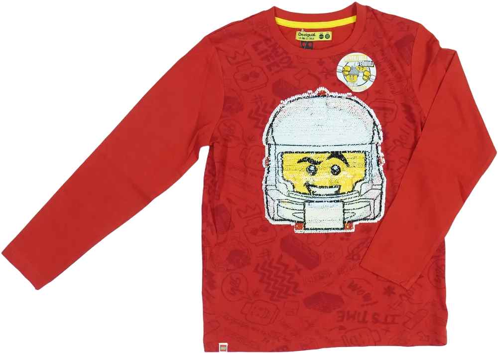 Piros Desigual Hosszú ujjú felső EU 140 / UK 10 év / US 10 év/L