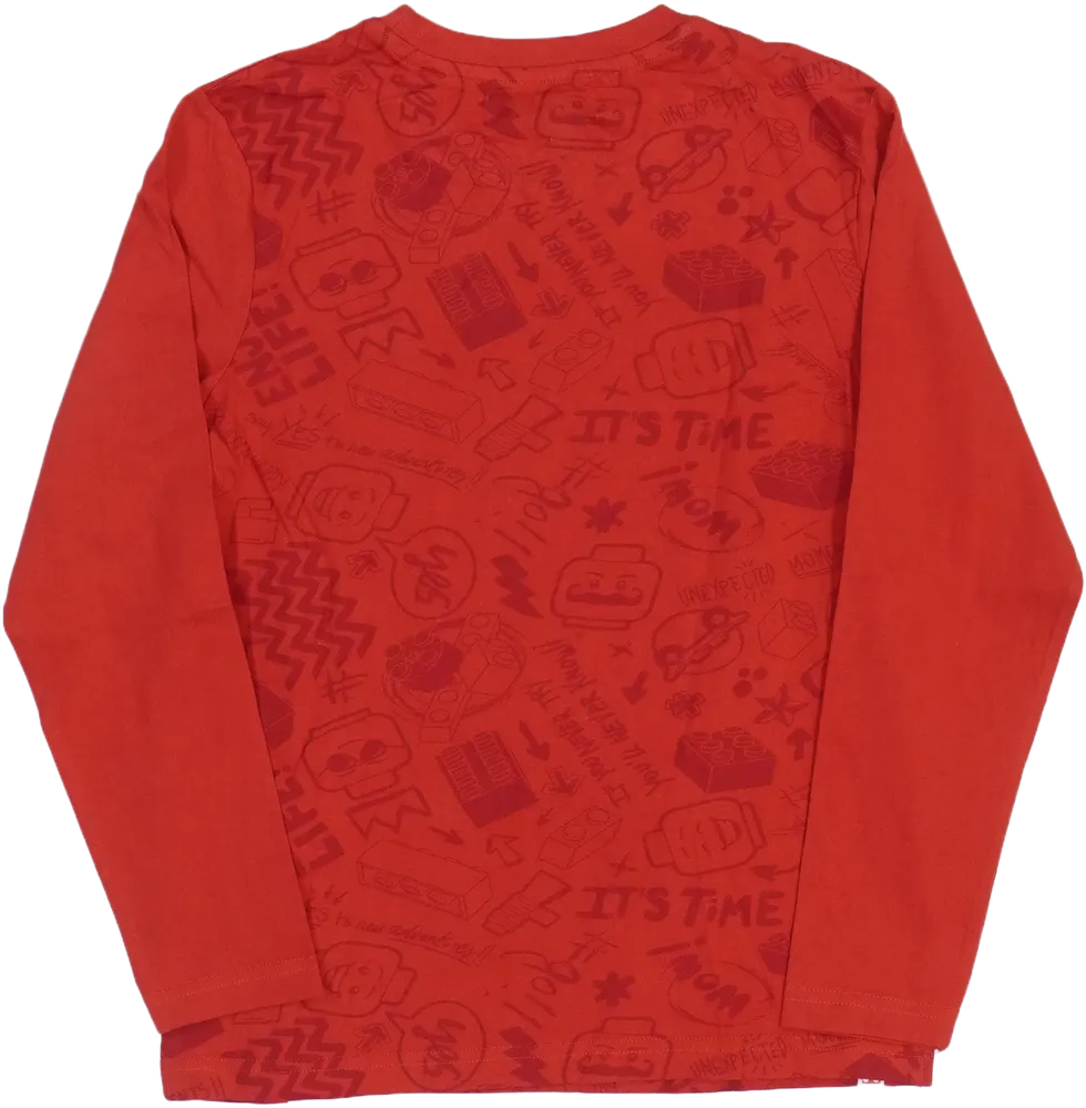 Piros Desigual Hosszú ujjú felső EU 140 / UK 10 év / US 10 év/L